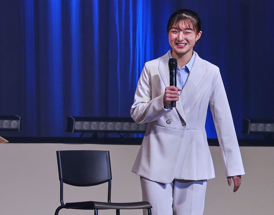 新入生歓迎特別企画「坂本花織から新入生へのメッセージ　神戸から世界へ！～坂本花織と描く、夢への挑戦～」